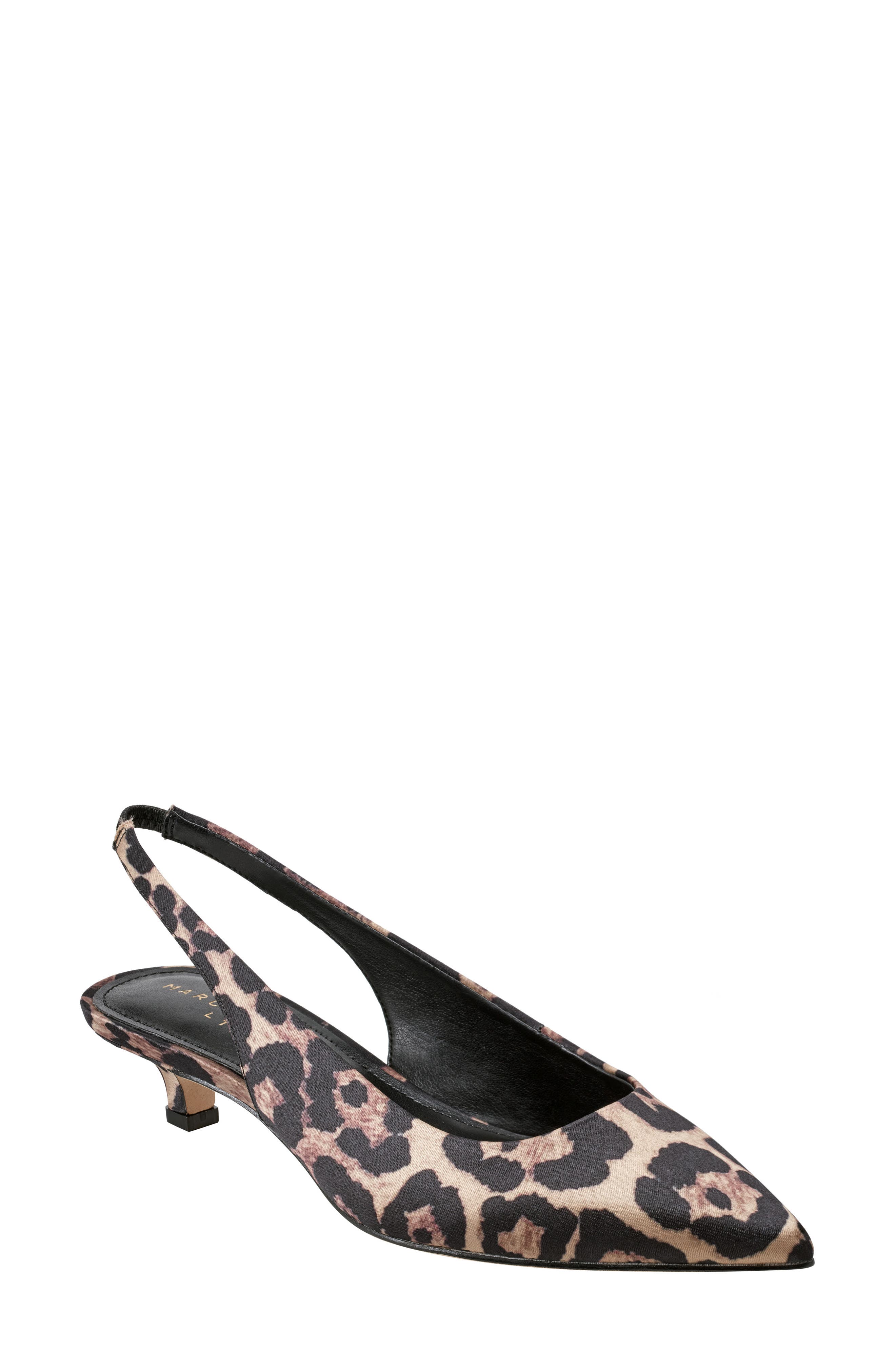 Marc Fisher LTD Posey Slingback Pointed Toe Kitten Heel Pump, Main, color, 