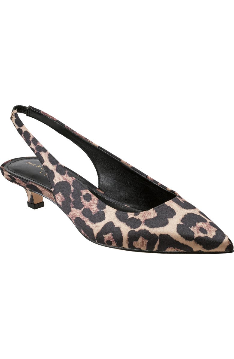 Marc Fisher LTD Posey Slingback Pointed Toe Kitten Heel Pump, Main, color,
