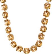 BY ADINA EDEN Square Champagne Tennis Necklace