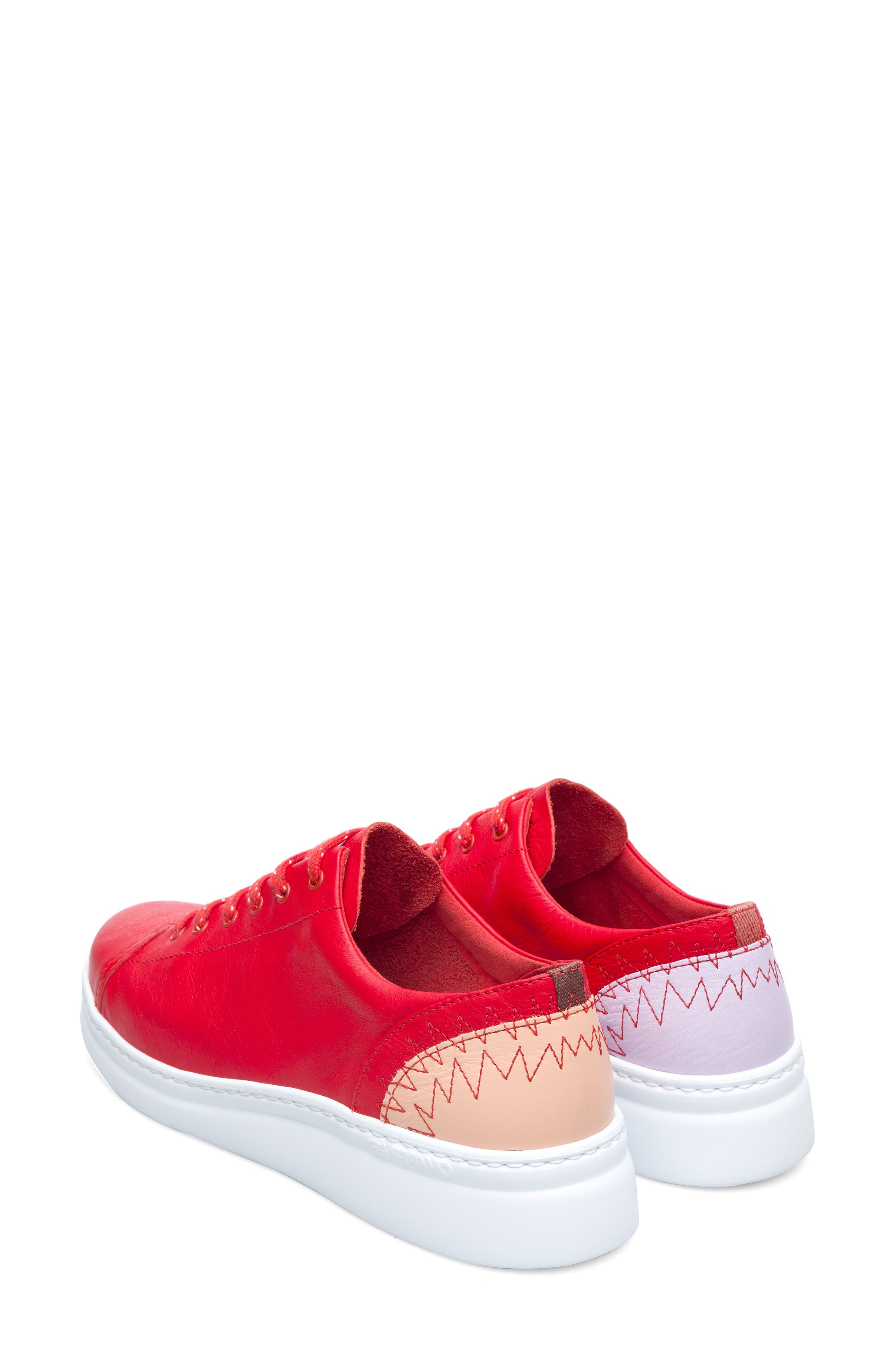 Twins Mismatched Wedge Sneaker, Alternate, color, RED