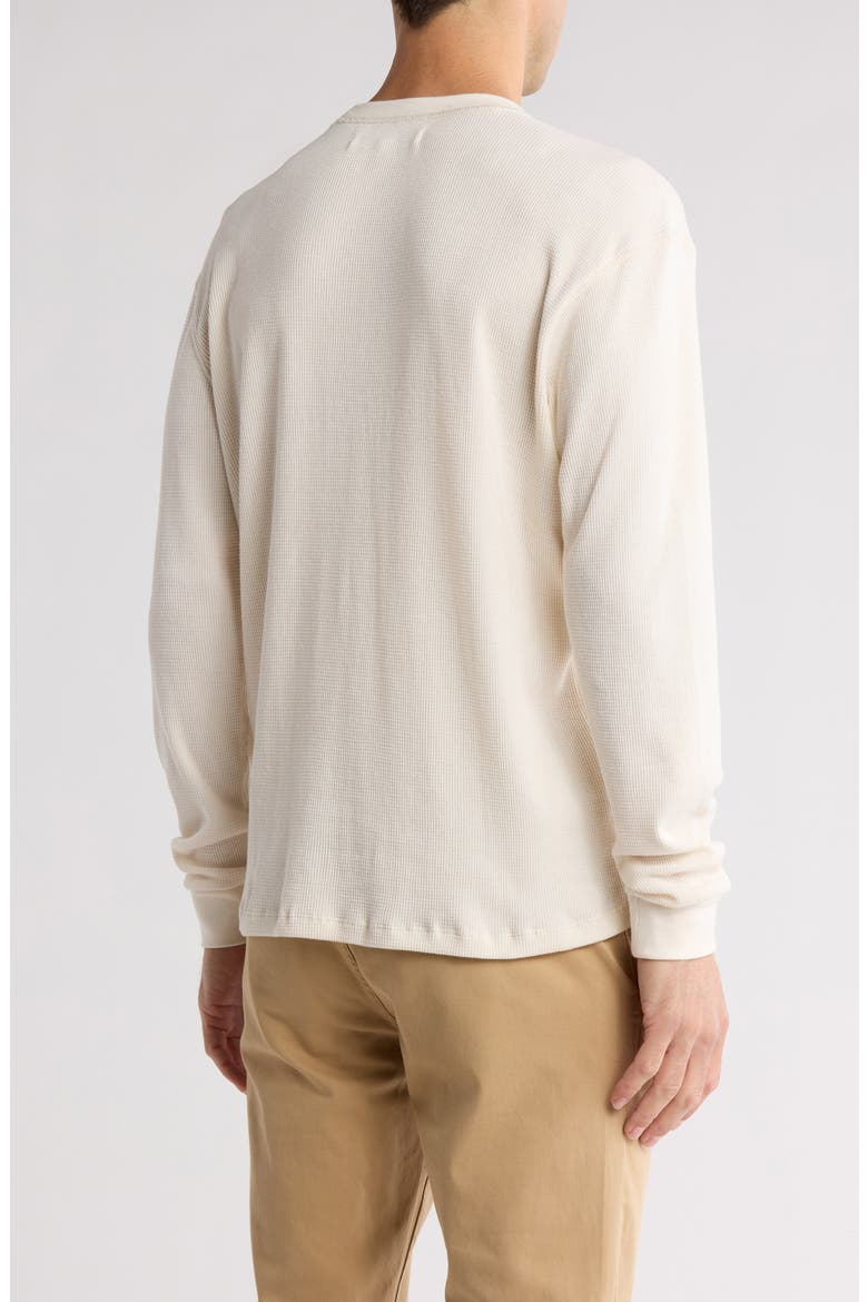 Crewneck Waffle Knit Long Sleeve T-Shirt, Alternate, color, ECRU