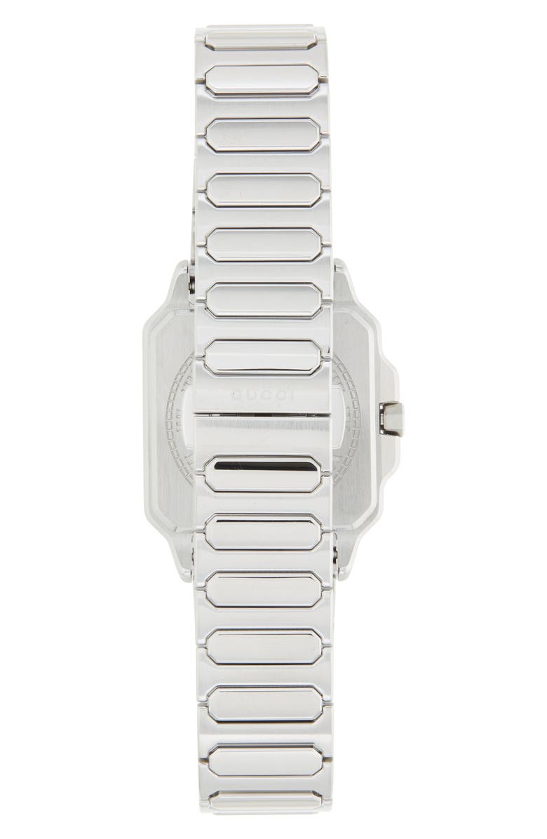 Gucci G-Flat Red Bracelet Watch, 30mm, Alternate, color, Silver/ Red