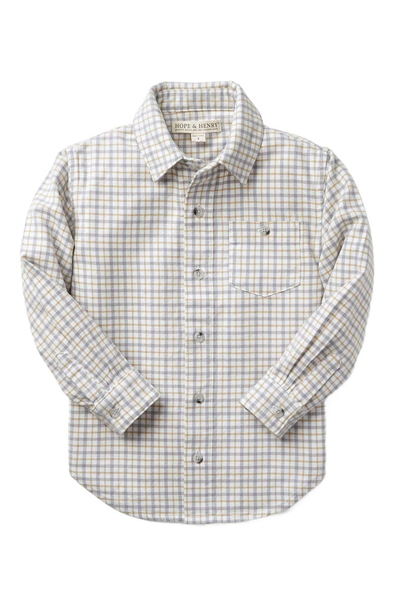 Hope & Henry Boys' Organic Flannel Shirt, Toddler, Main, color,