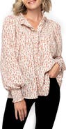 GIBSONLOOK Long Sleeve Crochet Trim Blouse