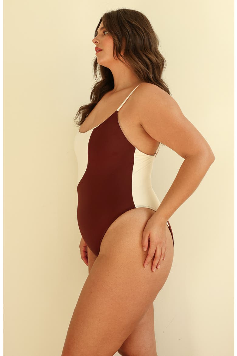 Harmony One Piece, Alternate, color, Mocha/Ivory