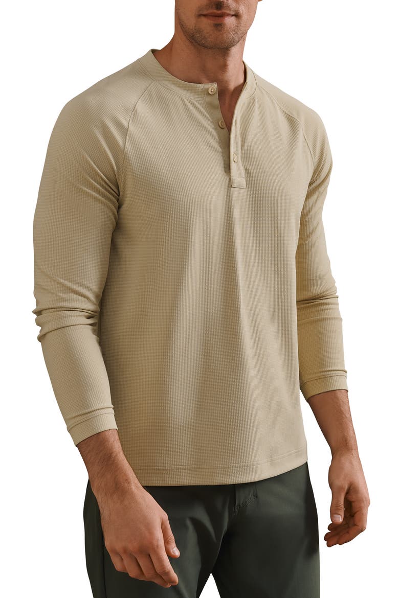 Waffle Tech Henley, Alternate, color, TOASTED OAT