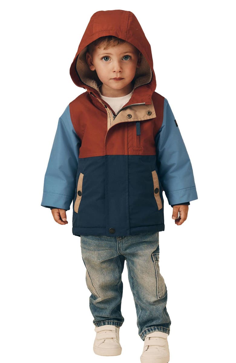 NEXT Kids' Colorblock Hooded Jacket, Alternate, color, Multi Blue