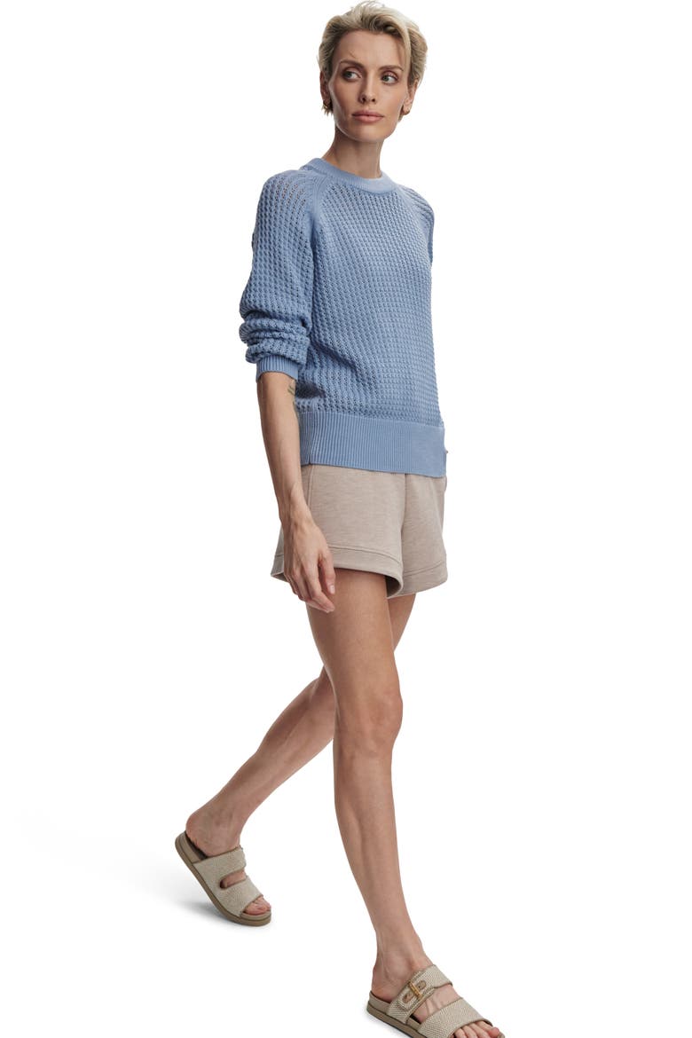 Clay Open Knit Sweater, Alternate, color, RAIN BLUE