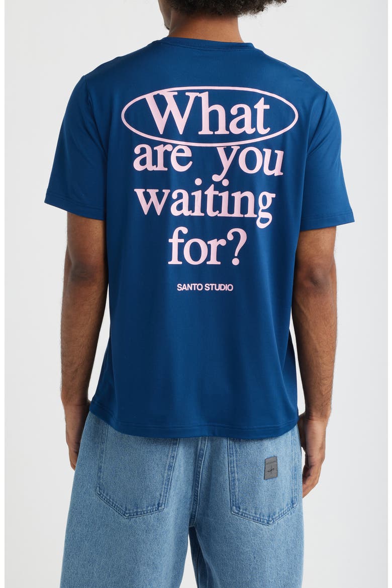 Waiting Tech Graphic T-Shirt, Alternate, color, NAVY