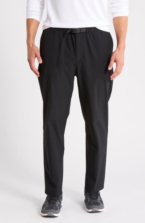 Belted Relaxed Tapered Pull-On Pants