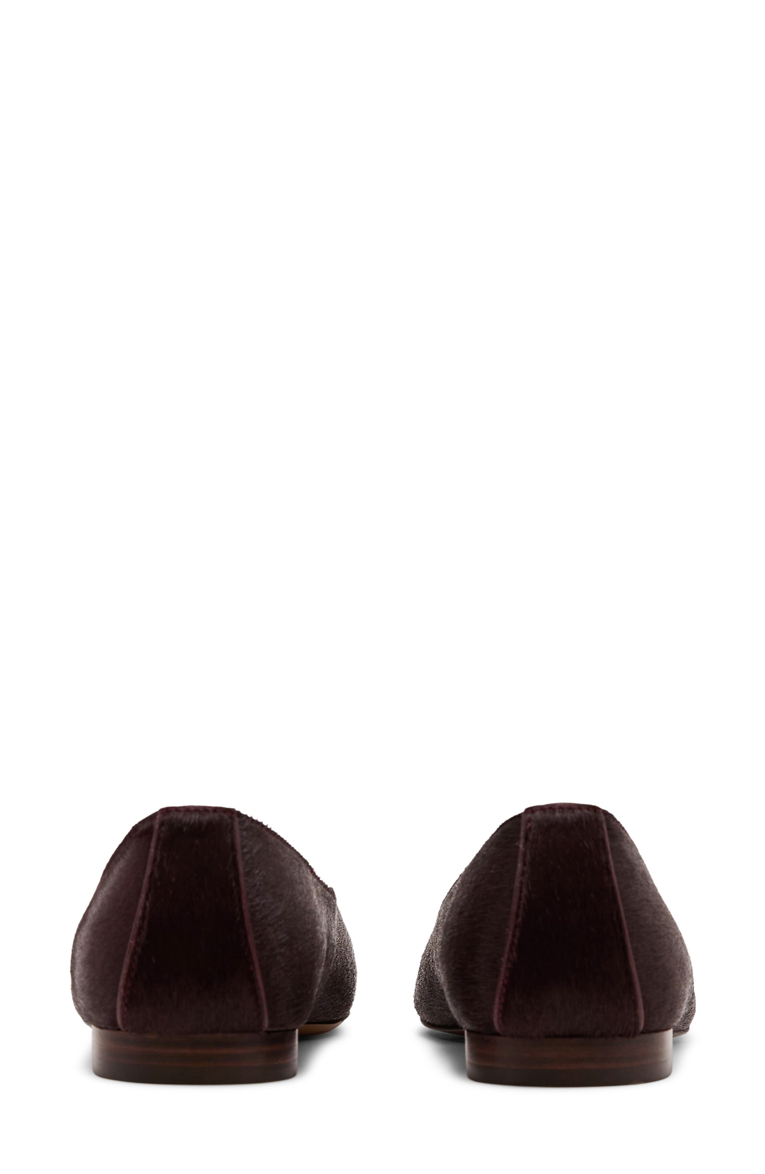 Adrianna Genuine Calf Hair Flat, Alternate, color, BURGUNDY