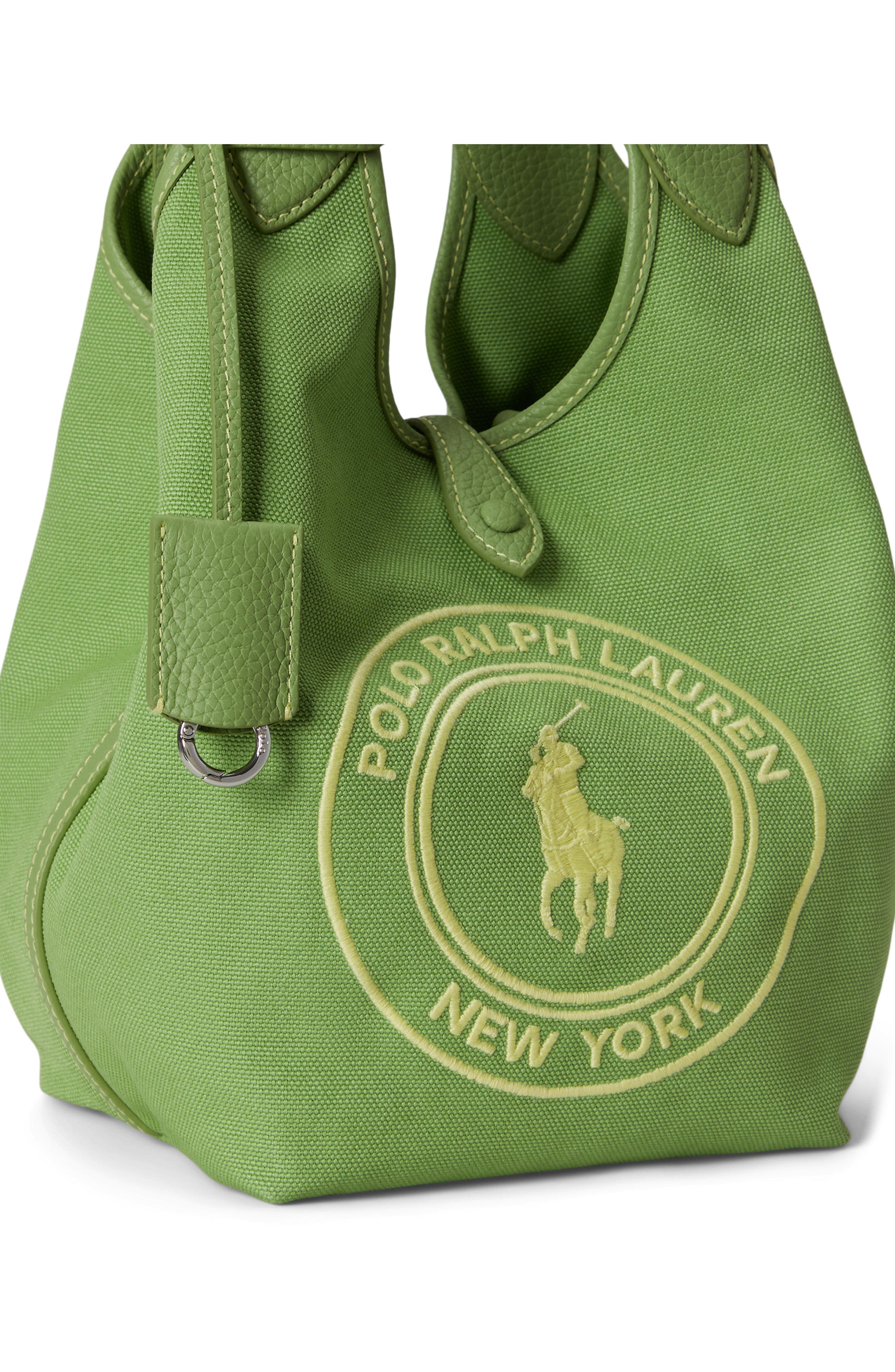 Polo Ralph Lauren Polo Play Crest Canvas Tote, Alternate, color, Parakeet