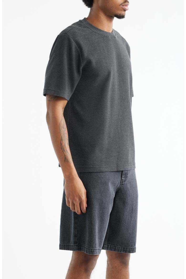 Oversize Waffle T-Shirt, Alternate, color, BLACK