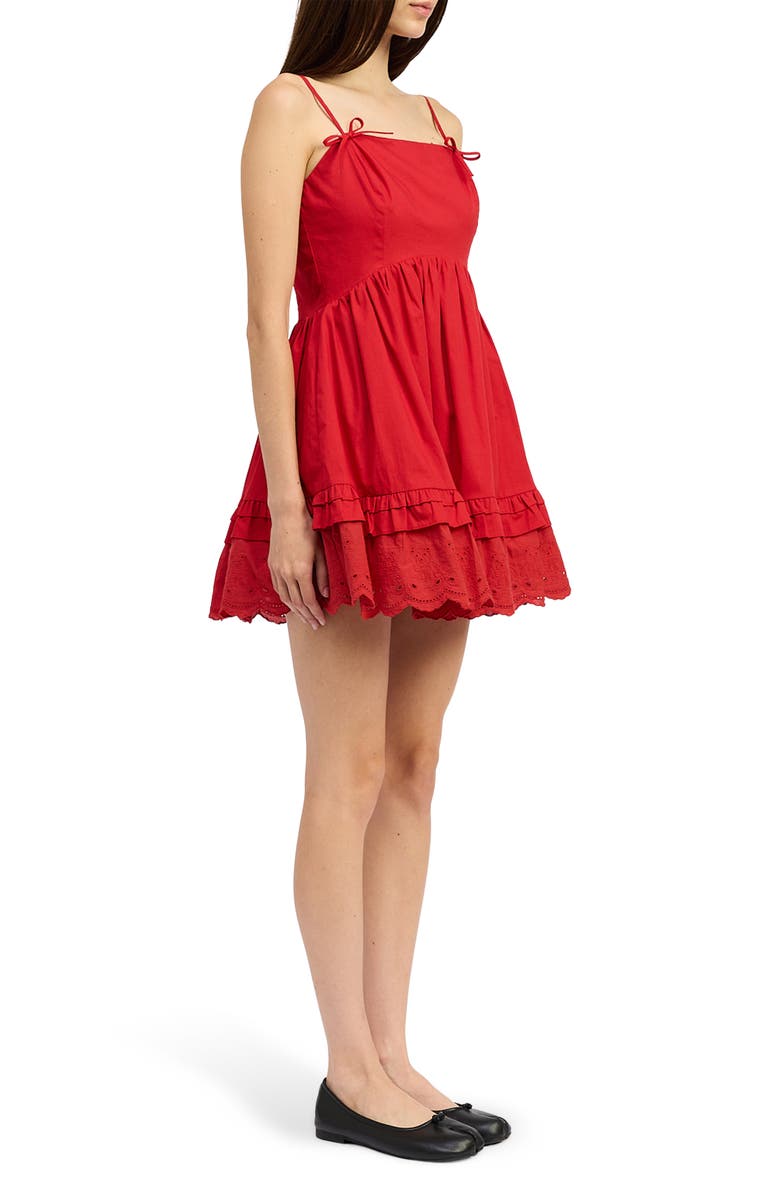 JACQUIE THE LABEL Monterey Eyelet Ruffle Minidress, Alternate, color, 