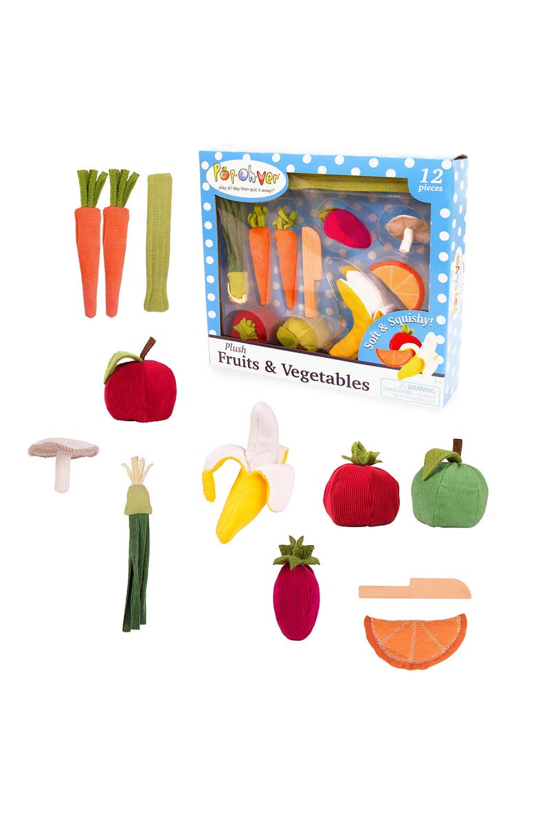 Salus Brands PopOhVer Pretend Play Plush Food Play Set, Alternate, color, 