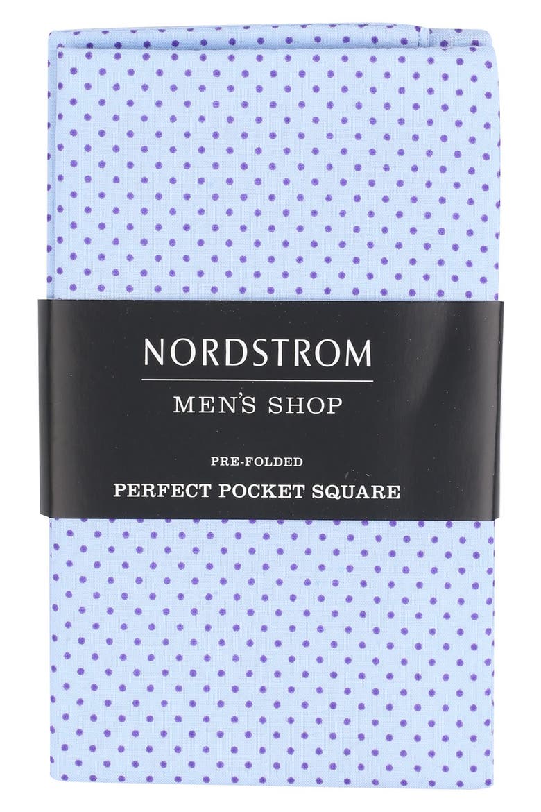 The Perfect Pre-Folded Pocket Square, Main, color, BLUE DOT