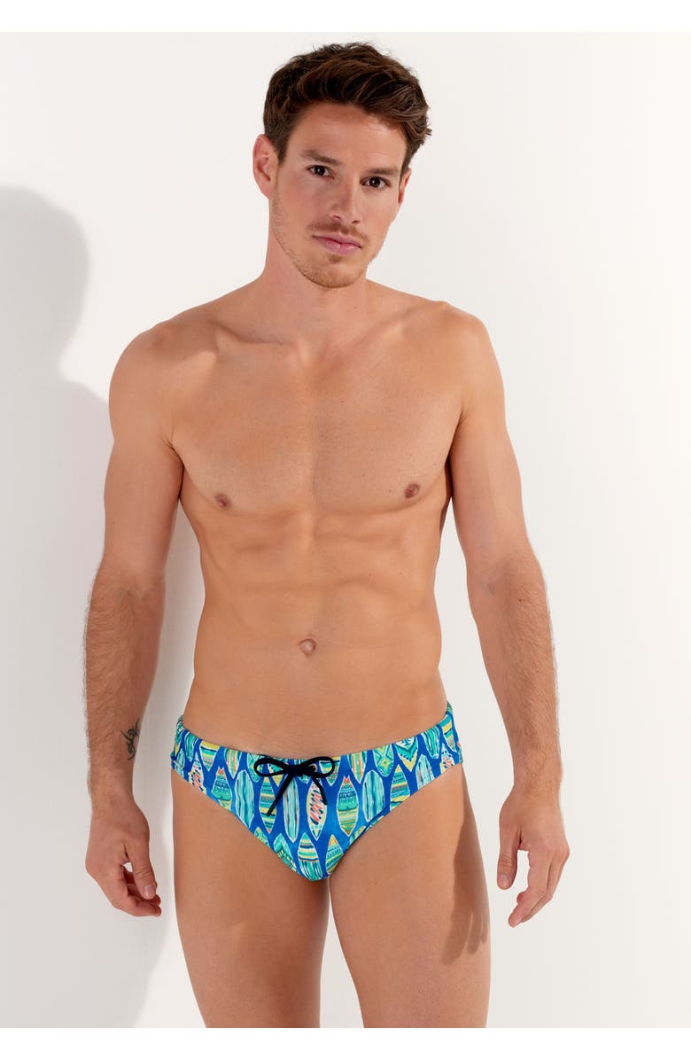 HOM Marbella Swim Mini Briefs, Alternate, color, Blue Print