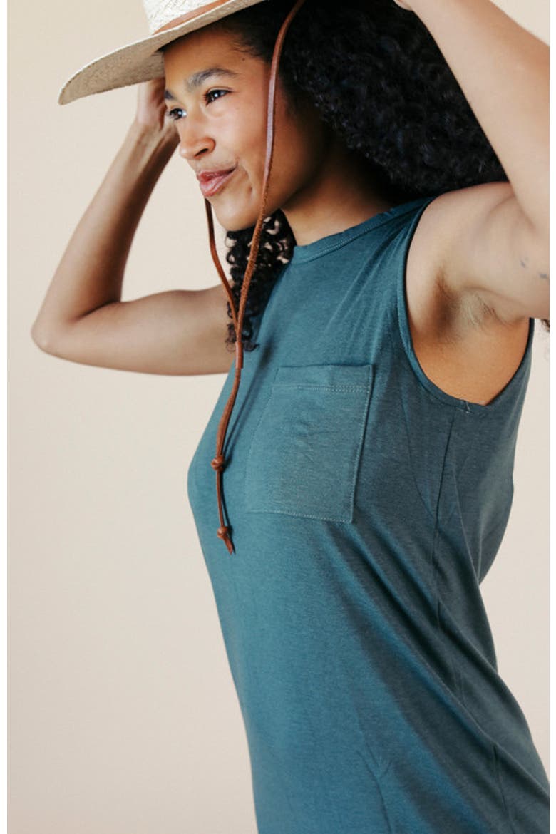 Plus Sophie Tank Jersey Dress, Alternate, color, Pine