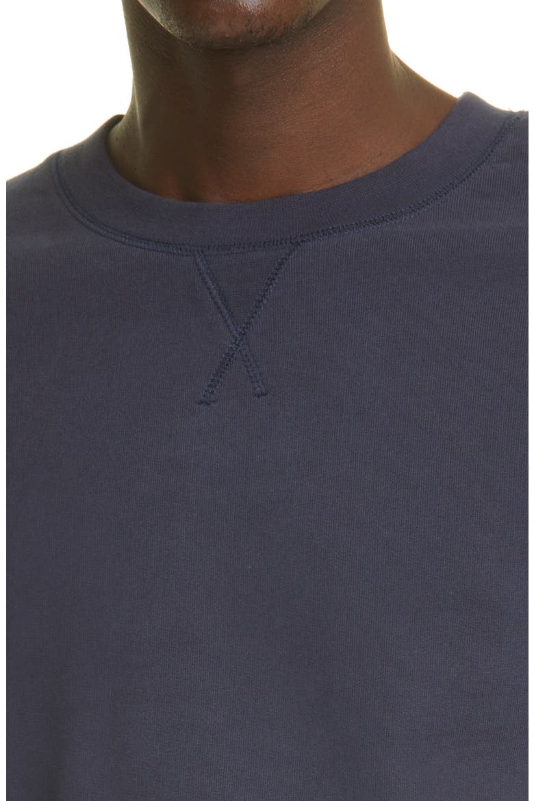 French Terry Crewneck Sweatshirt, Alternate, color, NAVY