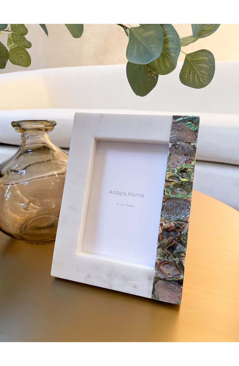 Anaya Rainbow Pearl Marble Picture Frames, Alternate, color, White