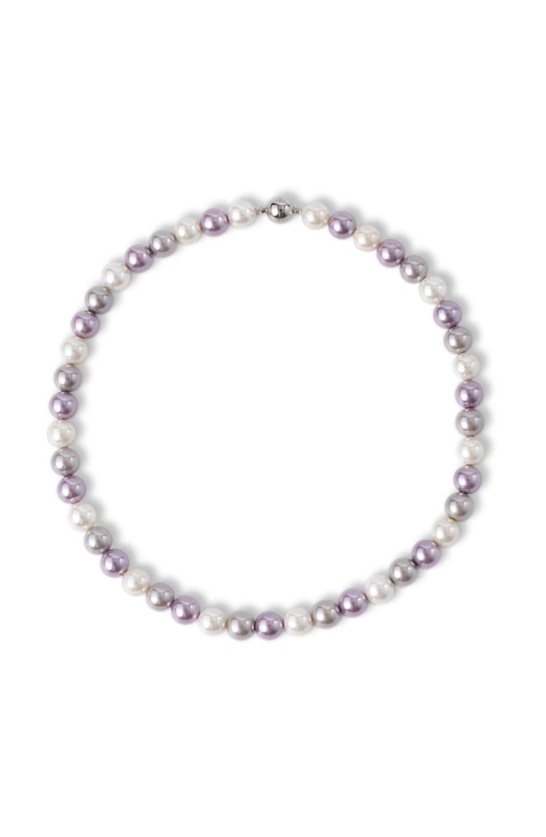 Classicharms Lydia Purple Shell Pearl Strand Choker Necklace, Main, color, Gold