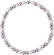Classicharms Lydia Purple Shell Pearl Strand Choker Necklace