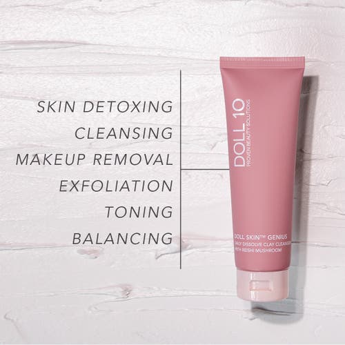 Doll 10 Beauty Doll Skin Genius Daily Dissolve Clay Cleanser With Reishi Mushroom In White