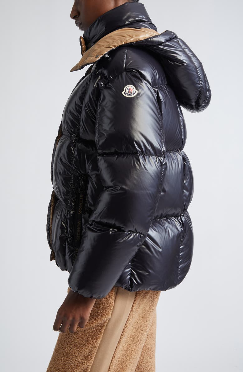 Moncler Parana Down Jacket with Removable Hood, Alternate, color, Black