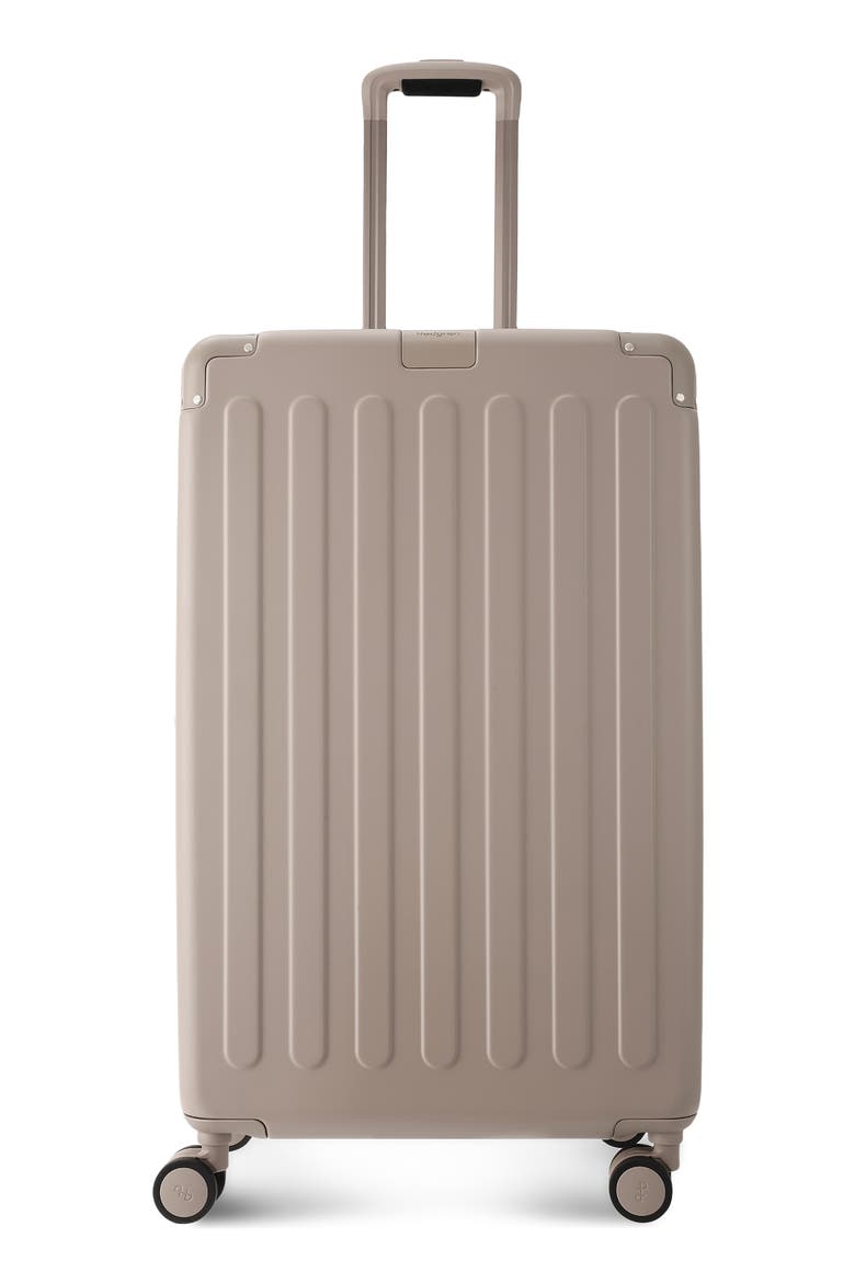 Nostos Matte Large Spinner Suitcase, Main, color, SAHARA