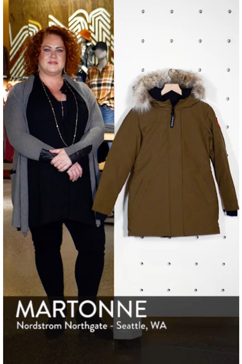 Victoria Fusion Fit Down Parka with Genuine Coyote Fur Trim video