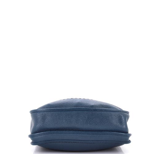 Pre-owned Hermes Hermes Evelyne Bag Gen Iii Clemence Pm In Blue