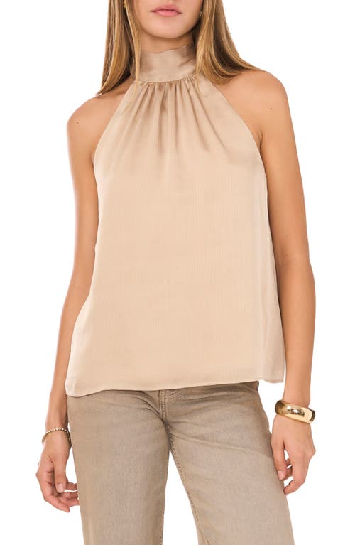 1.STATE Tie Back Textured Sleeveless Top in Champagne 