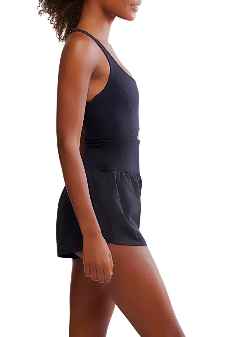 FP Movement Righteous Runsie Reflect Romper, Alternate, color, BLACK COMBO