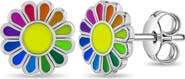 In Season Jewelry Multicolored Petal Girl Earrings