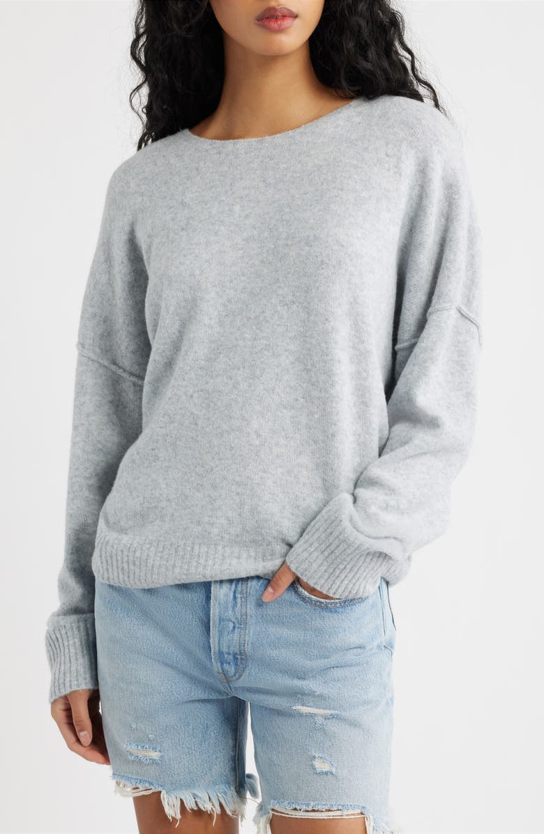 Rip Curl Emily Crewneck Sweater, Main, color, Light Grey Marle