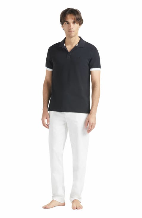 Men's Solid Cotton Polo