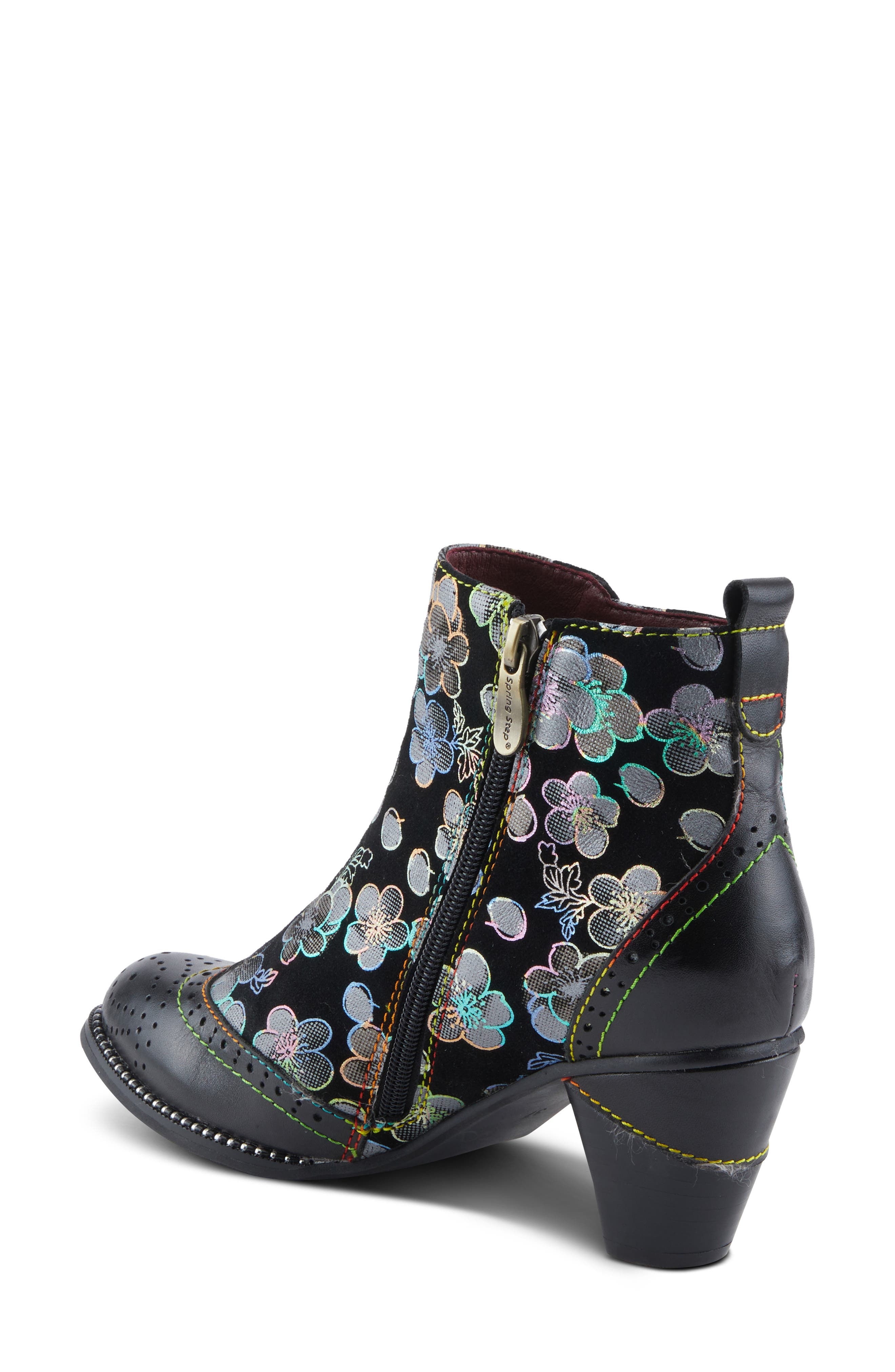 L'Artiste by Spring Step Glynn Wingtip Bootie, Alternate, color, Black Multi