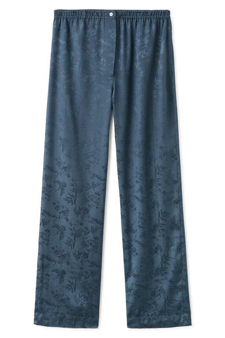 Jacquard Satin Pajama Pants, Main, color, NIGHT BLUE