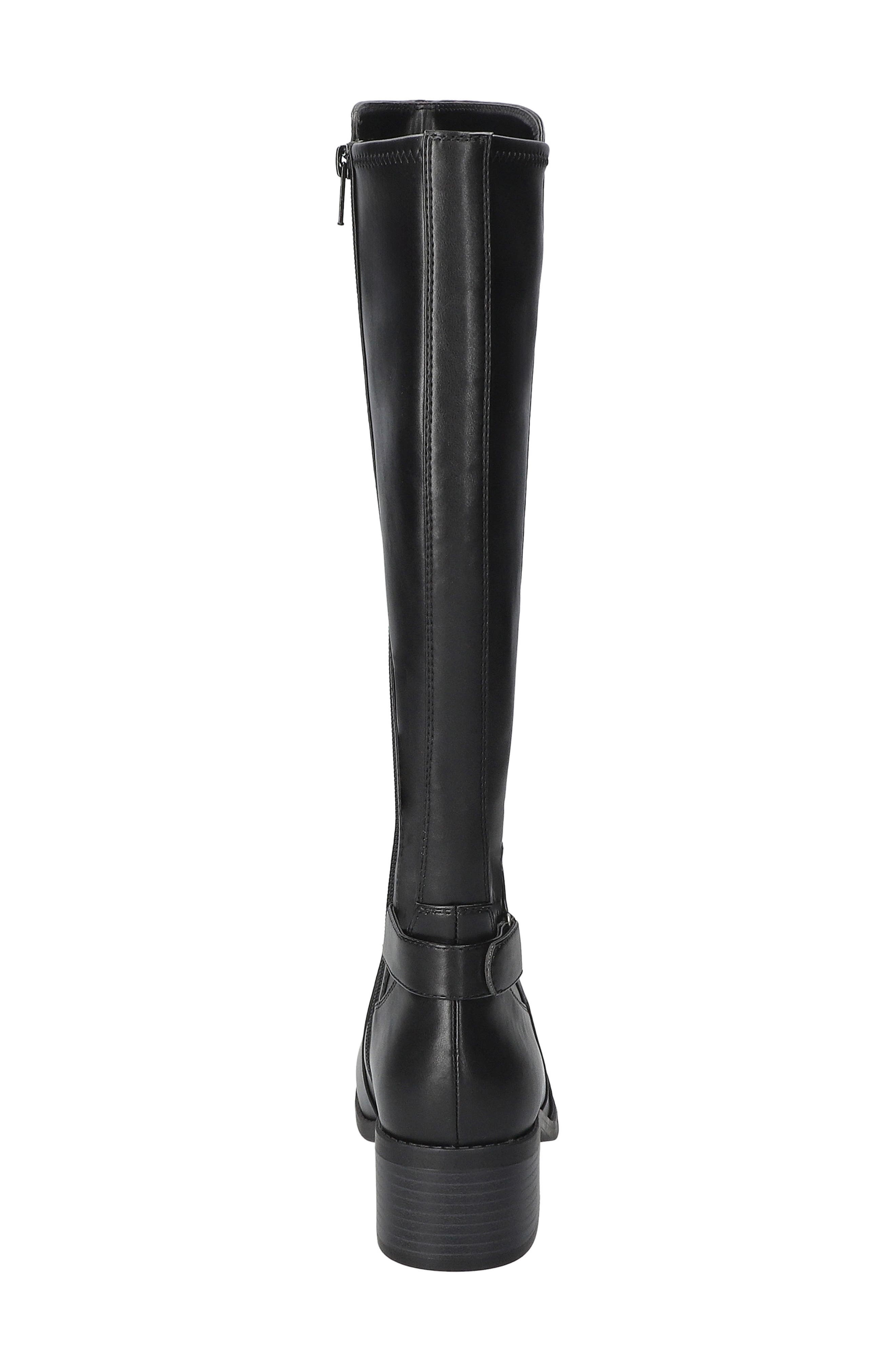 Hartley Plus Faux Leather Knee High Boot, Alternate, color, BLACK
