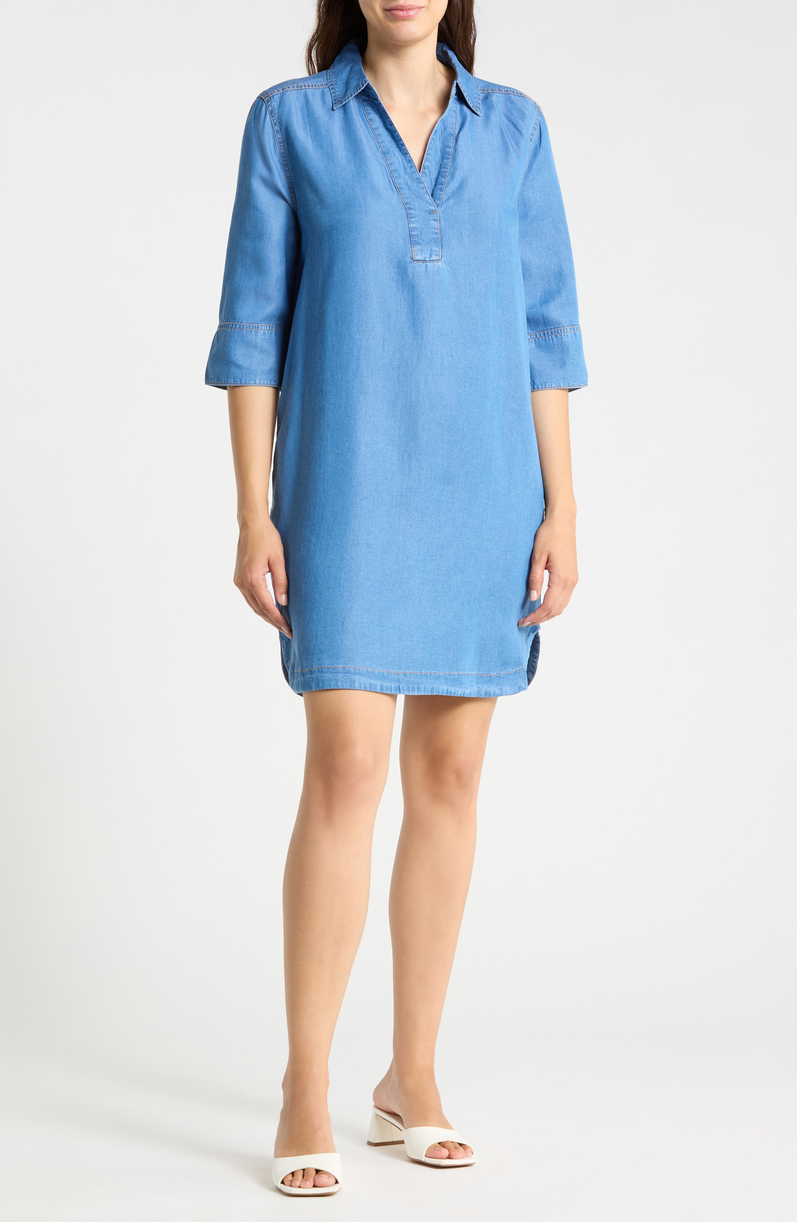 Collared Denim Dress