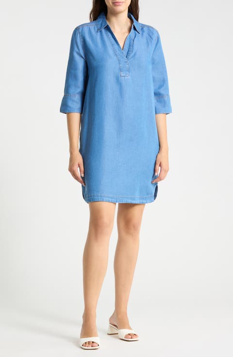 Collared Denim Dress