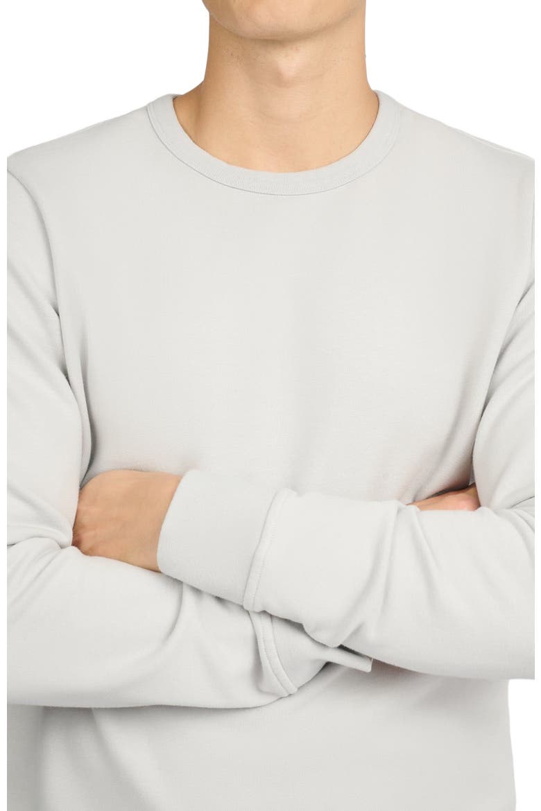 Terry Crewneck Sweater, Alternate, color, LUNAR GREY