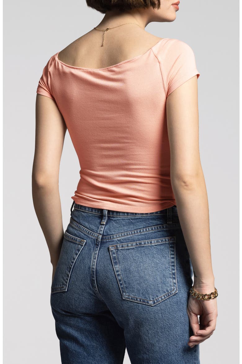 Adelina Twist Front Top, Alternate, color, MUTED CLAY
