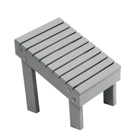 Saru 11.8" Traditional Classic Solid Acacia Wood Shower Shaving Foot Stool