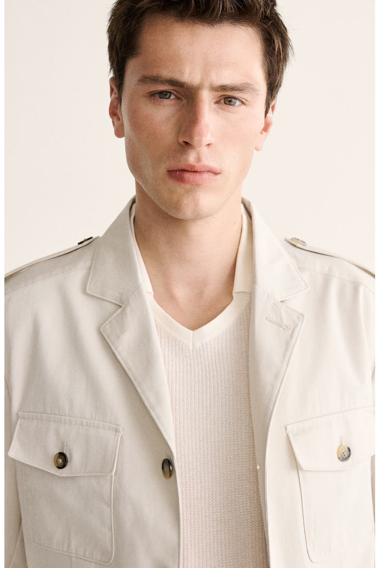 Slim Fit Cotton Jacket, Alternate, color, BEIGE