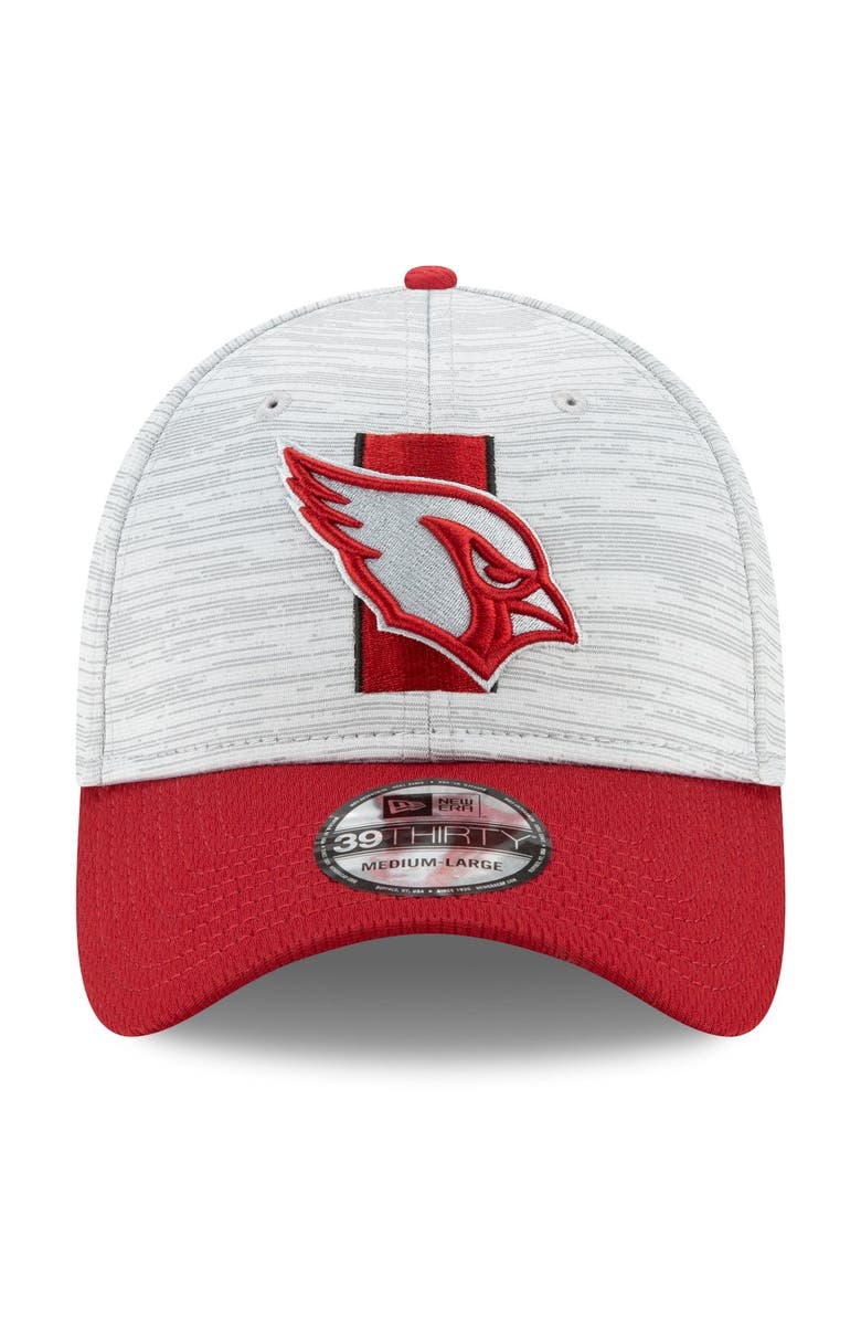 New Era Men's New Era Gray/Cardinal Arizona Cardinals 2021 NFL Training Camp Official 39THIRTY Flex Hat, Alternate, color,