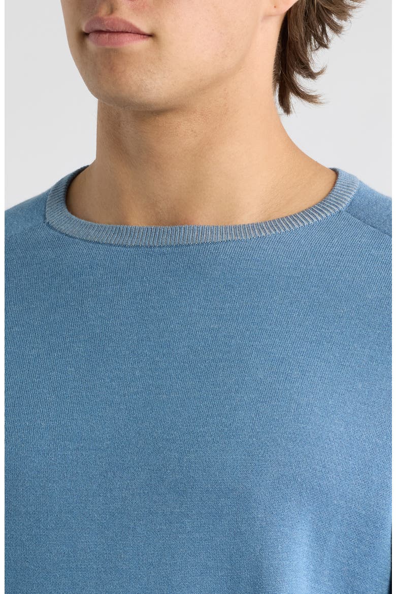 Plaited Crewneck Sweater, Alternate, color, CLUB BLUE