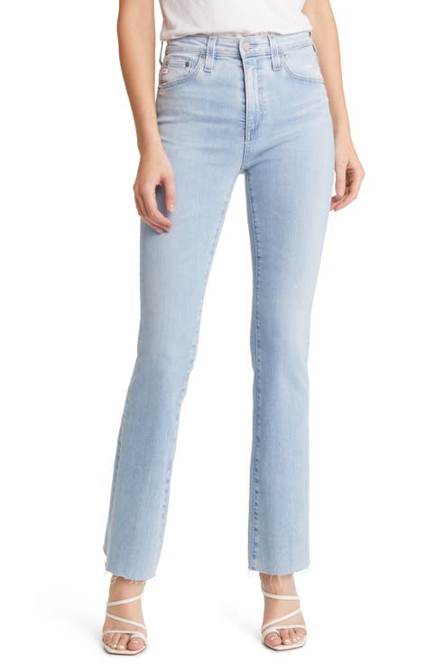 Farrah High Waist Fray Hem Bootcut Jeans (21 Years Coastline)