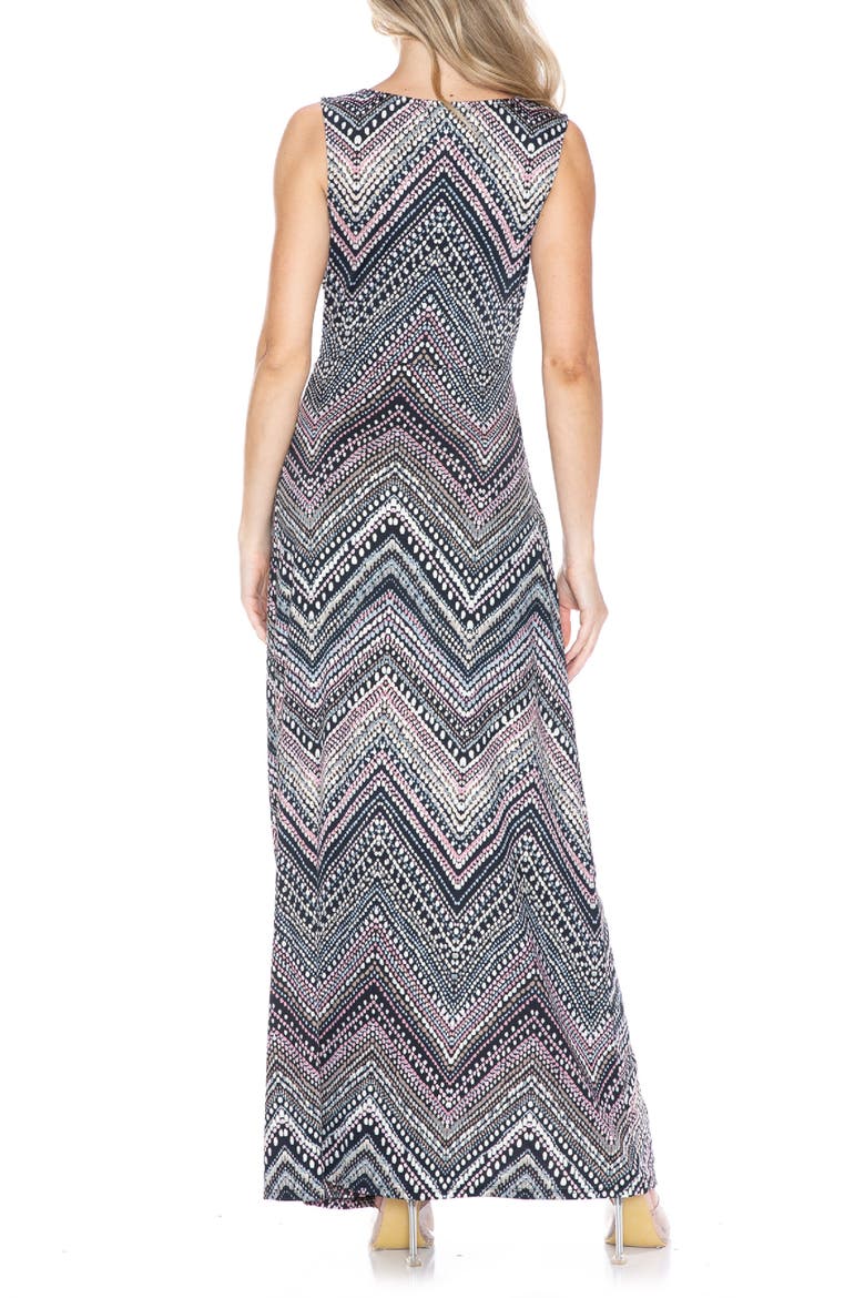 Twist Front Maxi Dress, Alternate, color, CHARCOAL