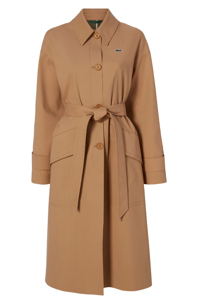 Lacoste Belted Trench Coat, Alternate, color, 